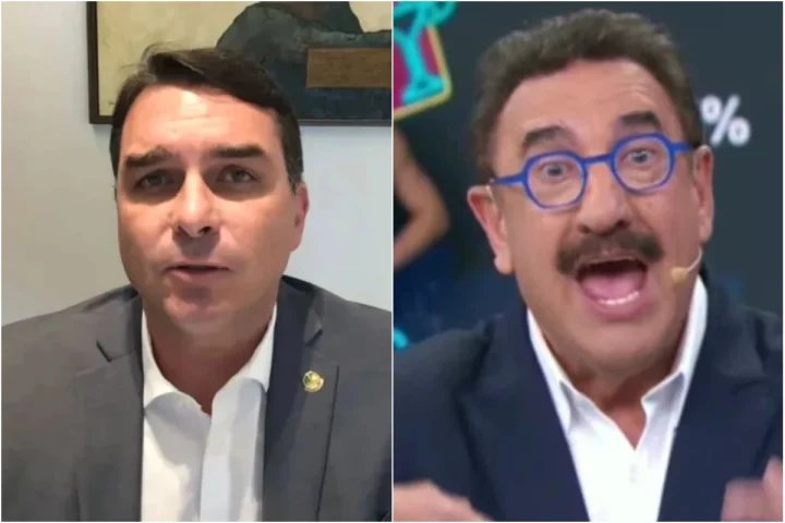 Ratinho defende neutralidade do SBT e recebe Flávio Bolsonaro em meio a críticas