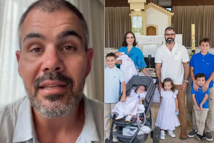 Juliano Cazarré fala sobre chegada do sétimo filho e explica família numerosa: ‘Um chamado da Igreja Católica’