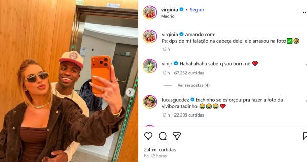 Virginia posta foto ao lado de Vini Jr., mas detalhe chama a atenção dos internautas 34 EVUsrntA1EYw9JWYJ09657wnD6YdAbAs4rvetqJC