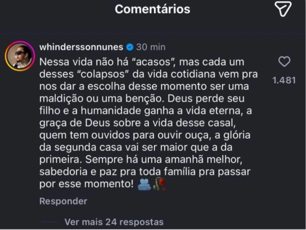 Whindersson Nunes presta apoio ao prefeito de Manaus após perda do filho: ‘Nessa vida não há acasos’ 34