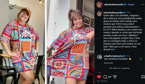 Valentina Francavilla rebate ataques após emagrecer mais de 40 kg: ‘Fui ofendida, xingada’ 34 VnEhcOjTZ6C0EFVPcD56bbBAHVywHzMTILgYUoF7