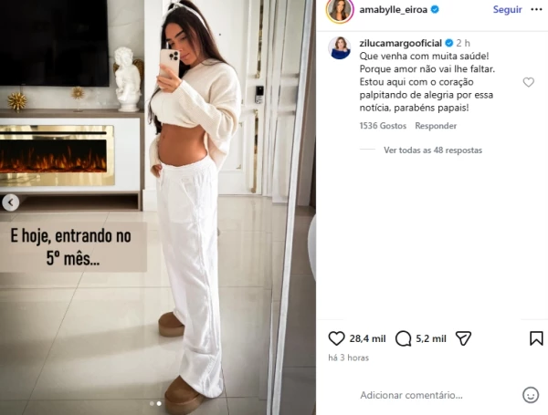 Zilu Camargo celebra a chegada de mais um neto e compartilha emoção nas redes sociais