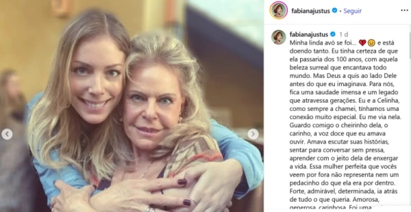 Filha de Roberto Justus lamenta a morte da avó e emociona a todos com desabafo 36 OvbApF1wMPwmHkE4e2dw7ylsUVXmfBY4sGffhyqL