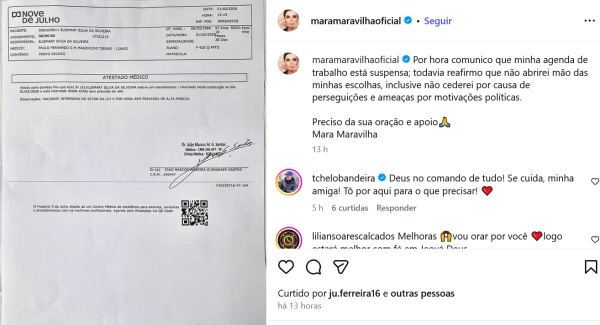 Mara Maravilha é internada às pressas em UTI; ela disse que vem sendo perseguida e sofrendo ameaças 34