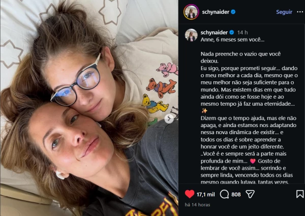 ‘Nada preenche o vazio que você deixou’, diz ex-nora de Faustão ao completar seis meses sem a filha 34 25rSMOYtcDbOHeh0i4FJqVXkmLhk2sa23SjCXAOp